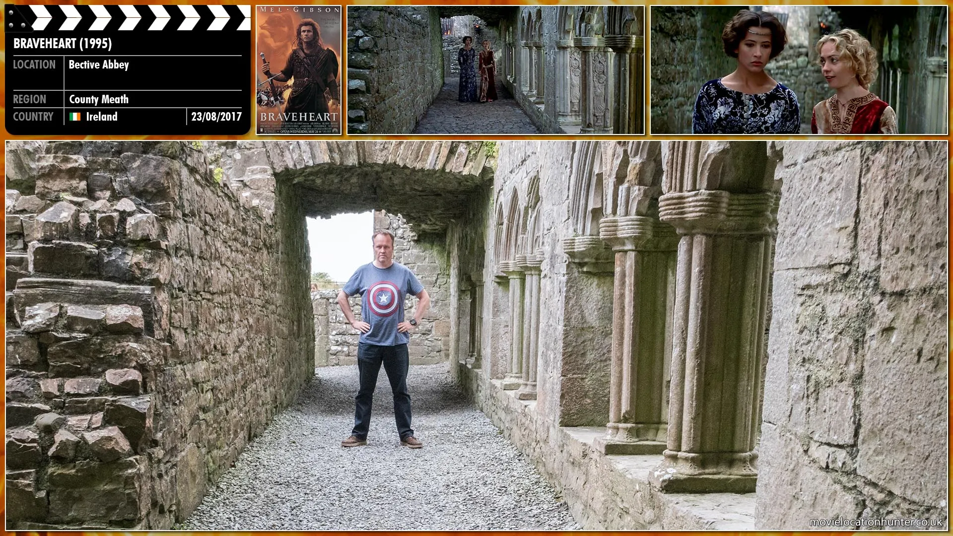 Filming location photo, shot in Ireland, for Braveheart (1995). Scene description: With Scotland in chaos, Princess Isabelle's handmaiden Nicolette (Jeanne Marine) informs her of her husband plans to secretly send an army north to confront Wallace.