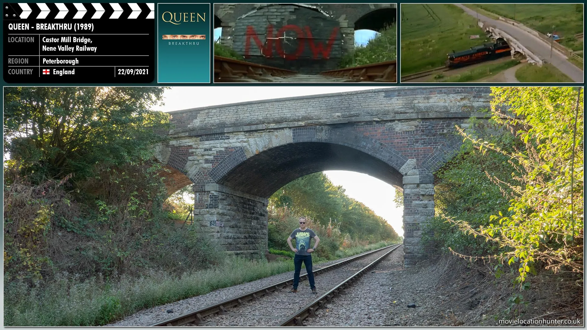 Filming location photo, shot in England, for Queen - Breakthru (1989). Scene description: Queen - Breakthru (1989)