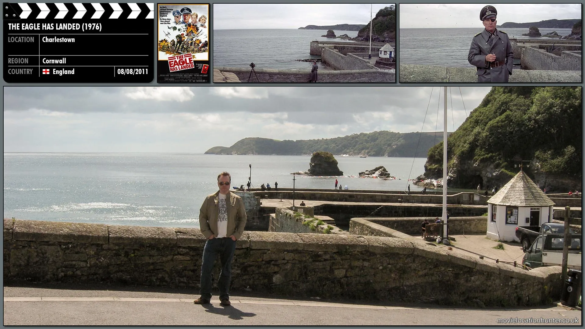 Filming location photo, shot in England, for The Eagle Has Landed (1976). Scene description: Receiving radioed-news of the apparent failure of the operation, Radl (Robert Duvall) orders his assistant Karl (Michael Byrne) to leave Alderney immediately and return home to Germany, to avoid the fate Radl knows is forthcoming.